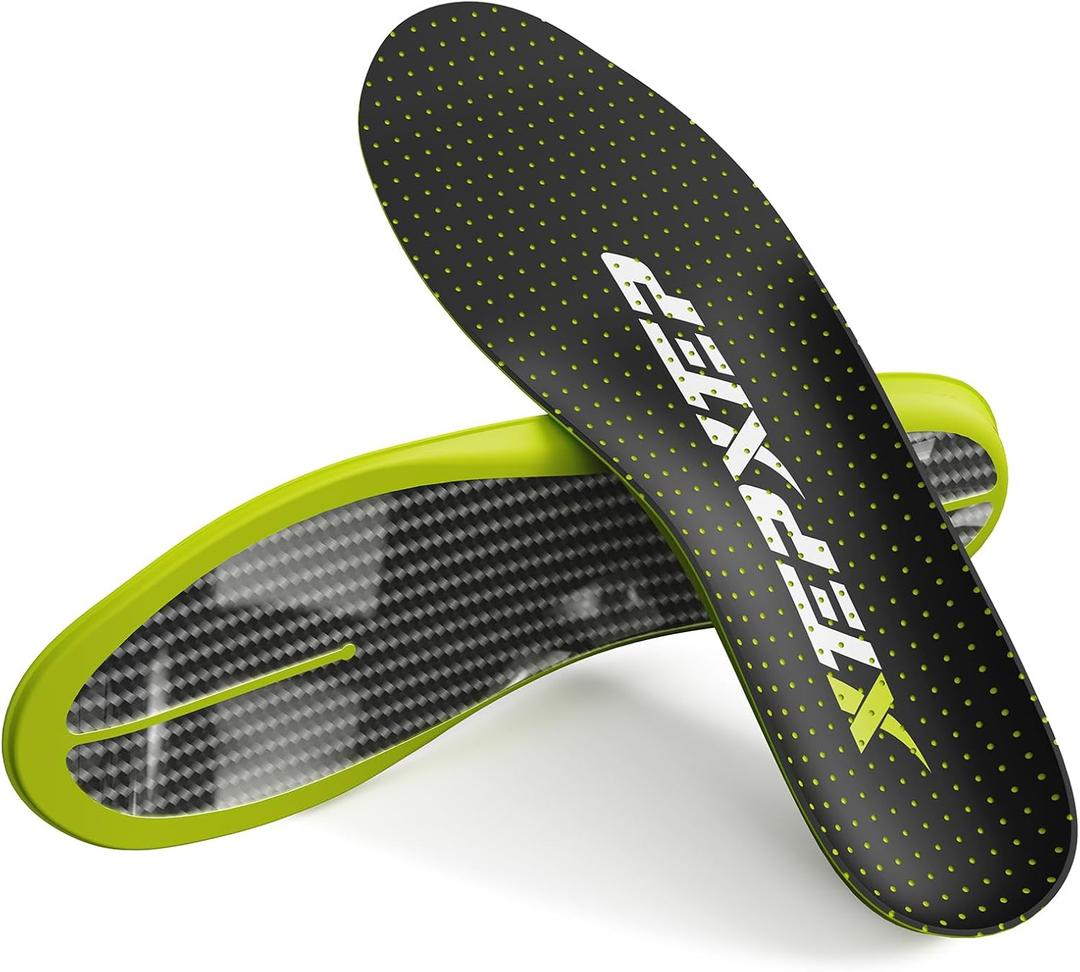 2026 Sport Carbon Fiber Performance Insoles Customized Inserts, Non-Cleated Shoes Basketball, Volleyball, Racquet Sports, Running & More Run Faster, Jump Higher, Recover Quicker, Protect from Injury, 11-11.5 Size