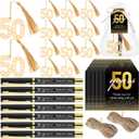 Spakon 50 Set 50th Birthday Party Favor for Guest Anniversary Party Favor Golden Birthday Bookmark Thanks for Coming Pen with Tag Appreciation Gifts for Women Men Wedding New Year