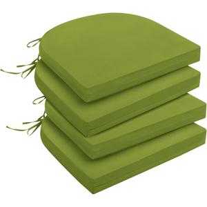 downluxe Outdoor Chair Cushions Set of 4 for Patio Furniture, Water-Resistant Patio Chair Cushions with Ties, High Density Foam Outdoor Seat Cushion, 17" X 16" X 2", Sage Green (17x16x2 Inch (Pack of 4), Sage Green)