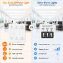2x4 LED Flat Panel Light 1 Pack, 70W 9310Lm with Wireless Switch, 12in-1p