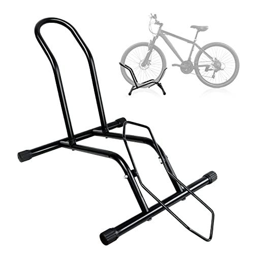 Bike Floor Stand Bikes Bicycle Rack for Outdoor and Indoor, Front And Rear Wheel Storage Bicycle Freestanding Parking Stand Holder Fit for 16"-29" Kid's/ Mountain/ Road Bikes, Heavy Duty Metal, Adjustable