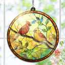 FLAGWIX Cardinal Gifts for Women Men - Window Suncatcher Hanging Decorations 8 in for Home Garden Decor - Sympathy Gifts for Loss of Loved One, Red Cardinal Sun Catchers, Bereavement Memorial Gift