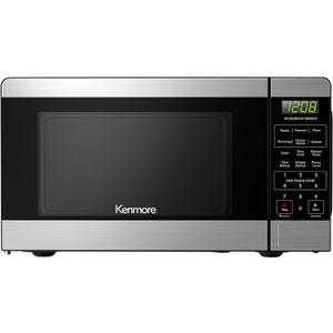 Kenmore Countertop Microwave, 6 Auto-Preset Menus, Child Lock, Defrost & Express Cooking Features, 900 Watt, .9 Cu Ft, Stainless Steel