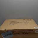 Flash Furniture Tania Comfort Vinyl Upholstered Stackable Side Reception Chair with Padded Seat, Modern Stackable Chair for Living Room/Office, Black, Set of 1