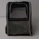 Texsens Cat Backpack - Expandable Pet Carrier for Medium Cats and Small Dogs up to 17 lbs - Breathable, Collapsible & Soft Cat Travel Bag for Outdoor Hiking (Black)