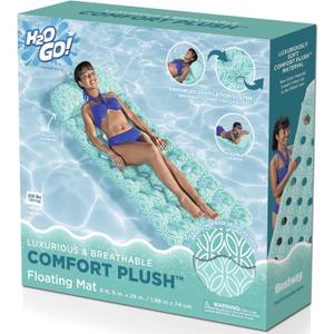 H2O GO Comfort Plush Floating Pool Mat 6'6" x 29"/1.98m x 74cm