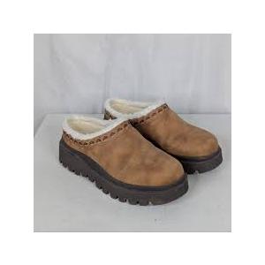 Skechers Y2K Chunky Shindig Cognac Faux Fur Slides Platform Mules, 6 Size Skechers Y2K Chunky Shindig Cognac Faux Fur Slides Platform Mules, 6 Size