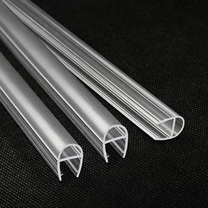 KOLAKO Shower Door Seal, 3pcs x 39inch Glass Door Sweep for 3/8Inch Frameless Shower Door Side Seal U-Type Door Seal Strips Waterproof Door Sealing Jam Stop Leak