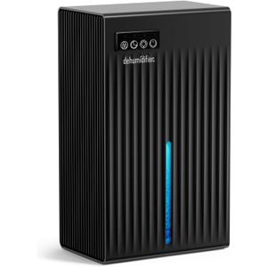 Dehumidifier for Home, 95 OZ Water Tank, (1000 sq.ft) Dehumidifiers for Bathroom Bedroom Basement with Drain Hose, Auto Shut Off Black