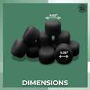 Renovators Supply Manufacturing Rubber Door Stopper Tip 5/8 in. Black Premium Rubber Door Stopper Tips 10 Replacement Caps