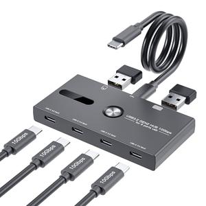 10Gbps USB C Hub, 6 Ports Type C Splitter, USB Type C to USB C/A Adapter for PC, Laptop, MacBook Pro/Air, iMac, Surface Pro, Chromebook, Etc(HUB ONLY, Not Support Charging/Monitor)