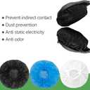 4 x Headphone Covers, 100pcs Disposable Ear Covers Made of High Elastic Non-Woven Fabric, Perfect for Ear Headphones with 3.15”-4” Earpads (Black)