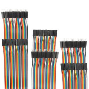 120pcs 40cm Dupont Wire Male to Female Breadboard Jumper Wires 15.7 inch 1pin-1pin 2.54mm Connector for DIY Arduino Raspberry PI 10 15 20 30 40 50 100cm Optional Multicolored Ribbon Cables