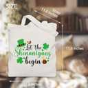 2 x St. Patrick's Day Bag, St. Patrick's Day Tote Bag Gift for Women, 13.8x13.8 inch