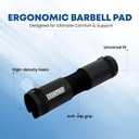 Advanced Squat Pad - Barbell Pad for Hip Thrusts, Squats & Lunges - Neck & Shoulder Squat Bar Pad Cushion Support Foam for Extra ComfortPremium Squat Pad