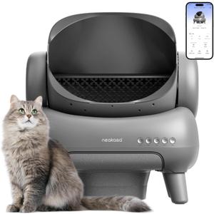 Neakasa M1 Open-Top Self Cleaning Cat Litter Box, Automatic Cat Litter Box with APP Control, Odor-Free Waste Disposal Includes Trash Bags