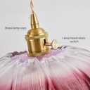 Pendant Lights Kitchen Island Glass Vintage Hanging Light Fixture Purple Flower Light E26 Gold Lights for Bedroom Kitchen Hallway Light Fixtures Bathroom Purple Sunflower Light 2 Pack