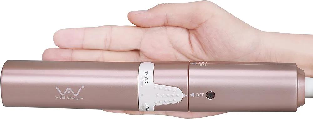 VAV Travel 1 Inch Mini Flat Iron for Short Hair,Portable Hair Straightener and Curler 2 in 1, Dual Voltage Curling Iron for Traveling,Compact Size