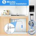 Fridge Water Line Kit - 30FT Premium Stainless Steel Braided Refrigerator Water Line with Tee Stop Valve,Foodgrade PEX Inner Tube Ice Maker Water Line with 1/4" Fittings for Refrigerator Ice Maker