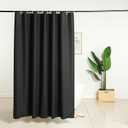 Black Shower Curtain Liner 70x72 inch for Bathroom Waterproof and Heavy Duty Bath Shower Curtain with 3 Weights