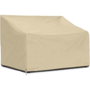 SunPatio Outdoor Sofa Cover 60 Inch, Heavy Duty Bench Covers, Patio Furniture Cover with Waterproof Sealed Seam, All Weather Protection, Beige