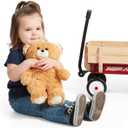 Radio Flyer Mini Steel and Wood Wagon for Kids, 19" Toy Wagon for Kids Aged 1.5+, with Teddy Bear, Play-Size Version of the Classic, Durable Wheels, Working Handle, for Toys, Crafts & Gift Displays
