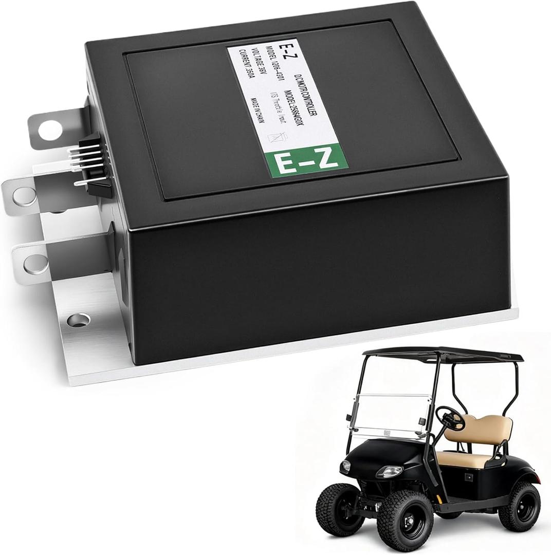 Speed Controller for EZGO Golf Cart 36V 350A Compatible with Curtis Golf Cart E-Z-GO EZGO Medalist TXT, Series ITS 5 Pins 36 V 1994-2019 Replace 1206-4301 25864G09