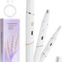 Nose Hair Trimmer for Women - 2 in 1 Ear and Eyebrow Hair Trimmer - Painless Facial Hair Razor for Women - Rechargeable Face/ Arm/ Leg/ Lip/ Underarm/ Chin/ Finger/ Bikini Hair Remover with Dual-Edge Blades