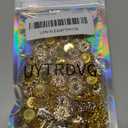 100PCS 14MM Sew on Rhinestones Gems, Flower Gold Claw Rhinestones Glass Crystals Jewelry for Crafting Sewing Clothes Dresses Shoes Belt Decoration Accessories (Champagne)