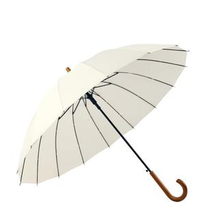 16 Ribs 48" Stick Umbrella Auto Open Solid Color Fashionable and Simple, Arc Classic Wood Handle, Windproof Unbreakable Stick Rain Umbrella 16 Ribs 48" Stick Umbrella Auto Open Solid Color Fashionable and Simple, Arc Classic Wood Handle, Windproof Unbreakable Stick Rain Umbrella