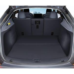 2026 Tesla Model Y Juniper Refresh 5-Seat Full Coverage Trunk Liner Heavy Duty Dog Mat Protector Cover Cargo Liner All Weather Waterproof (Black) (Black with Black Stitching)