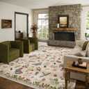 Machine Washable Rugs for Living Room: 8x10 Area Rugs Stain Resistant Non Slip Low Pile Soft Lightweight Carpet Rugs for Bedroom Kitchen Dining Room Nursery Kids Room Farmhouse