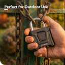 Outdoor Combination Lock Heavy Duty, Large, Weatherproof Padlock with Code for Gates, Fences, Sheds, Lockers, Cabinets, Storage Units 1-Pack, Black