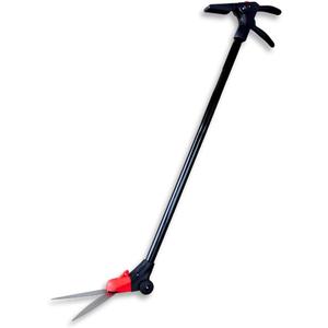 TABOR TOOLS GS01A Long Handle Grass Shears with Wheeled Support, 180 Blade Swivel, SK5 Heat-Treated Steel Blades, Chrome Plated, 38" Grass Clippers For Easy Upright Trimming, and Durable Steel Handle