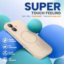 Miracase Magnetic for iPhone 17 Case, Compatible with MagSafe, Integrated Silicone Camera Control Cover, 3.0mm Thicken Shockproof Drop Protection Phone Case for 17,Sand