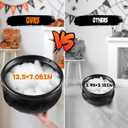 2025 Large Witch Cauldron Halloween Decorations Outdoor, Black Plastic Bowl Decor on Tripod with Lights Halloween Cauldron Pot Witches Cauldron Hocus Pocus Candy Bucket Decoration for Porch Home Party