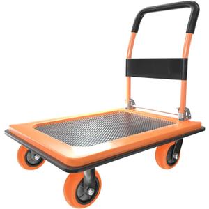 Platform Truck Heavy Duty Cart,1100Lbs Hand Truck Push Cart Dolly with 5'' 360 Degree Swivel Wheels for Loading and Storage 36x24Inch