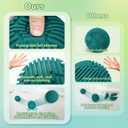 ddLUCK Sensory Activity Ball, Silicone Fidget Toys for Autism, ADHD, Stress & Anxiety Relief, 10 Colors Silent Calming Travel Play Fidgets Toy Balls for Kids 3+ & Adults with 20 Strings (Green)