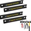 8' Heavy Duty Magnetic Tool Strip, 4 Pack Rubber Protected, Storage Organizer for Garage Shop Wall Workbench Screwdriver Wrench Pliers
