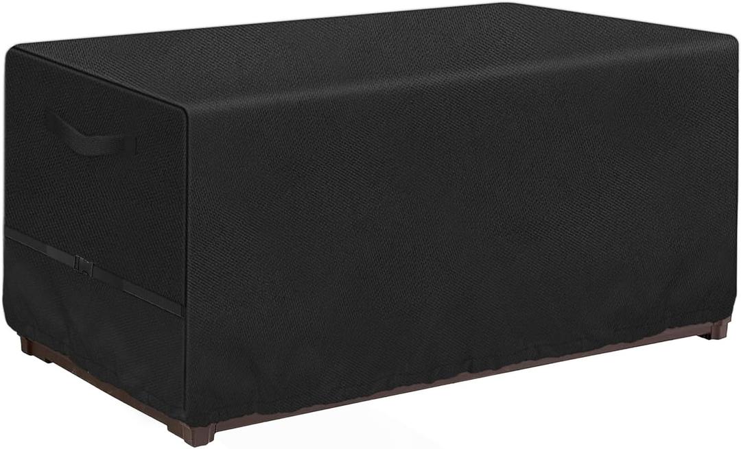 Kovshuiwe Deck Box Cover 63" L x 30" W x 28" H- Heavy Duty 600D Polyester Oxford Deck Box to Protect Large, 100% Waterproof Deck Box Cover, Outdoor Rectangular Storage Bench Covers