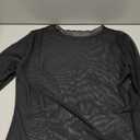 WIHOLL Womens Mesh Sheer Tops Sexy Crew Neck Summer Loose FIt Party Clubwear Shirts (Large, A-1 Black)