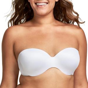 Maidenform Women's Full Coverage Strapless Underwire Bra (36DD, White)