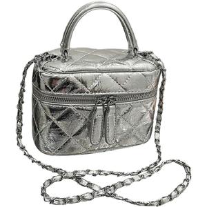 Floerns Women's Square Mini Bucket Quilted Crossbody Hobo Bag Satchel Purse with Chain Strap Floerns Women's Square Mini Bucket Quilted Crossbody Hobo Bag Satchel Purse with Chain Strap