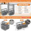 Upgraded 00675794 675794 Dishwasher Silverware Basket For Thermador Bosch Dishwasher Silverware Basket Replacement Parts Bosch Utensil Baskets Cutlery Holder SHE55M15UC SHX3AR75UC 00704855 9001396277