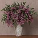 Juxdp 4 Pcs Artificial Nandina Berry Stem for Vase - 36" Realistic Faux Berry Spray, Fake Plant Branches with Stems for DIY Bouquet, Shower, Farmhouse, Mantel, Home Decor (Dusty Plum)