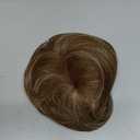 CROWN GUIDE Hair Toppers for Women with Thinning Hair Pieces 18 Inch, 3603D Cover Fluffy Wispy Bangs Hair Clip Long Layered Synthetic Wig Topper with Bangs for Dialy Wear (Ombre Light Brown Blonde)
