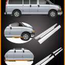 Rocker Panels Fit for 1996-2018 Chevy Express GMC Savana Van Cab Cargo & Passenger Van