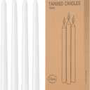 12 Pack White Taper Candles 10 inch - Taper Candles Dripless, Smokeless, Unscented - 8 Hours Long Burning - Hand Poured Tall Candlesticks - Perfect for Home Decor, Weddings, and Special Occasions