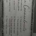 YWMZYKJGS The 10 Commandments Bible Verse Wall Art Decor 40"×15" Christian Ten commandments God Jesus Prayer Religious Saying Sign Rustic Inspirational Catholic Scripture Wood Framed Hanging (Black)