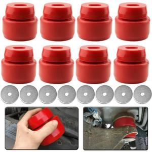 Body Mount Bushing Kit Fits for 1999-2014 Chevy Silverado & Sierra 1500/2500 2WD/4WD Polyurethane Body Cab Mounts Replace 7-141 Red (24PCS)